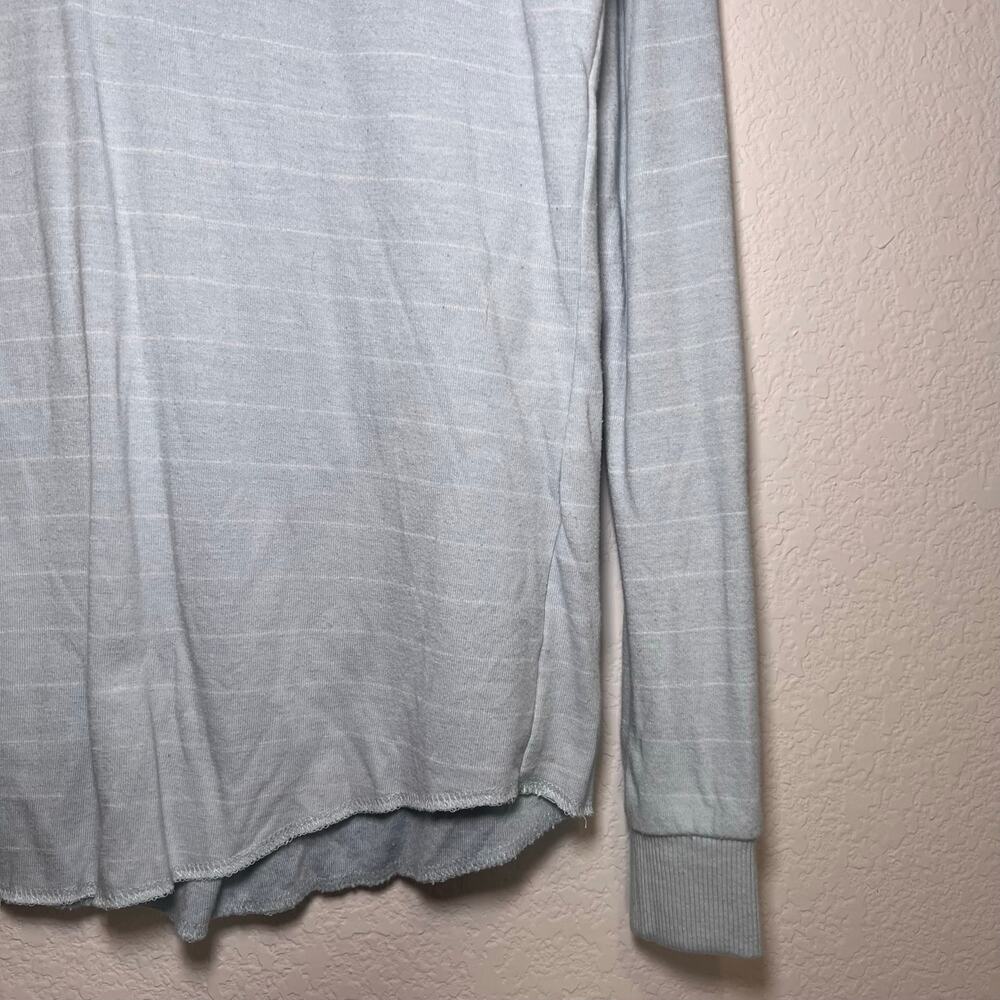 Marine Layer Shirt Womens Size M Light Blue Striped Long Sleeve Henley Lounge - Picture 6 of 16